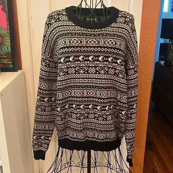 Schott NYC Grateful Dead Bear Motif Cotton Sweater-Sz L - Picture 1 of 5